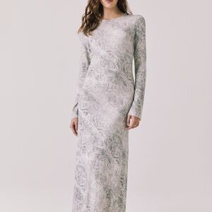 Chaser Silver Long Sleeve Dress